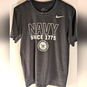 Nike Navy 1776 T shirt Tee Mens  Small Dark Gray/White Never Worn Athletic Fit